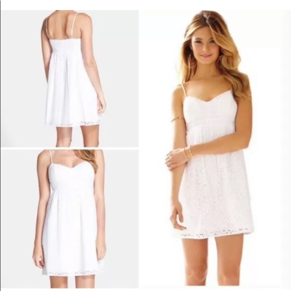 Illy Pulitzer Joanna babydoll dress eyelet detail
